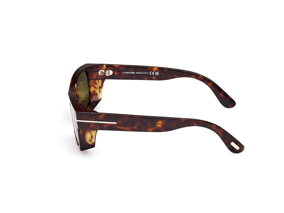 Gafas de sol tom ford ft1181 juan 52n havana rectangular masculino talla 56mm - Vista de detalle