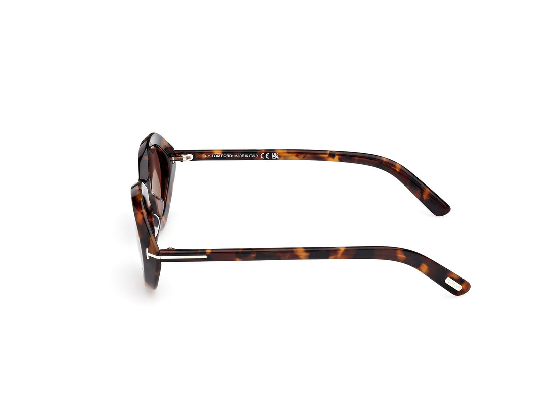 Occhiali da sole tom ford ft1186 52e havana oval unisex taglia 51mm - Vista dettagliata