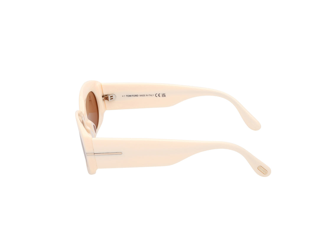 Sunčane naočale tom ford ft1187 cielle 25e beige oval femenino veličina 52mm - Detaljni prikaz