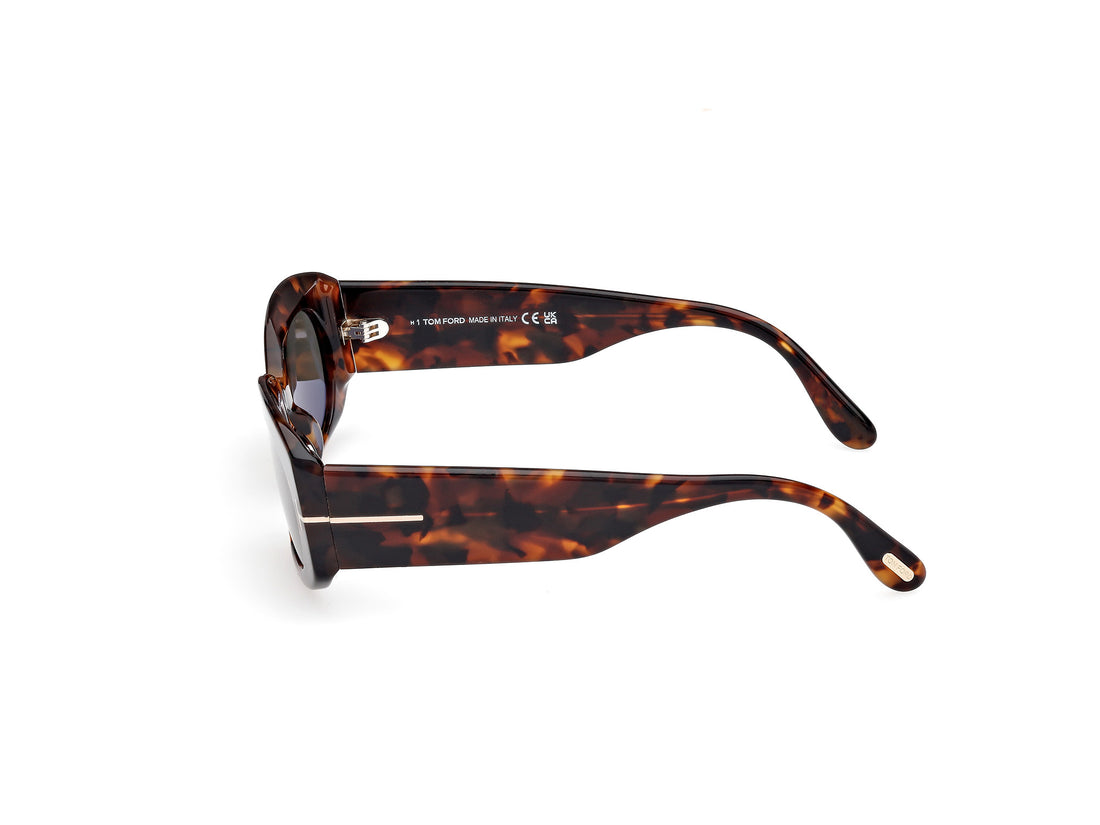 Occhiali da sole tom ford ft1187 52n havana oval unisex taglia 52mm - Vista dettagliata