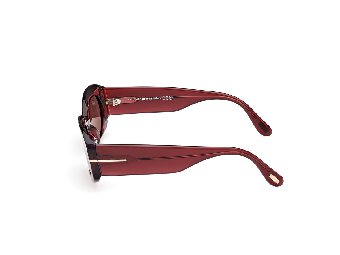 Sunčane naočale tom ford ft1187 cielle 69e bordeaux oval femenino veličina 52mm - Detaljni prikaz