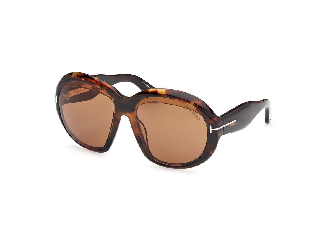 Sunčane naočale tom ford ft1193 angellica 52e havana round femenino veličina 58mm - Glavni prikaz