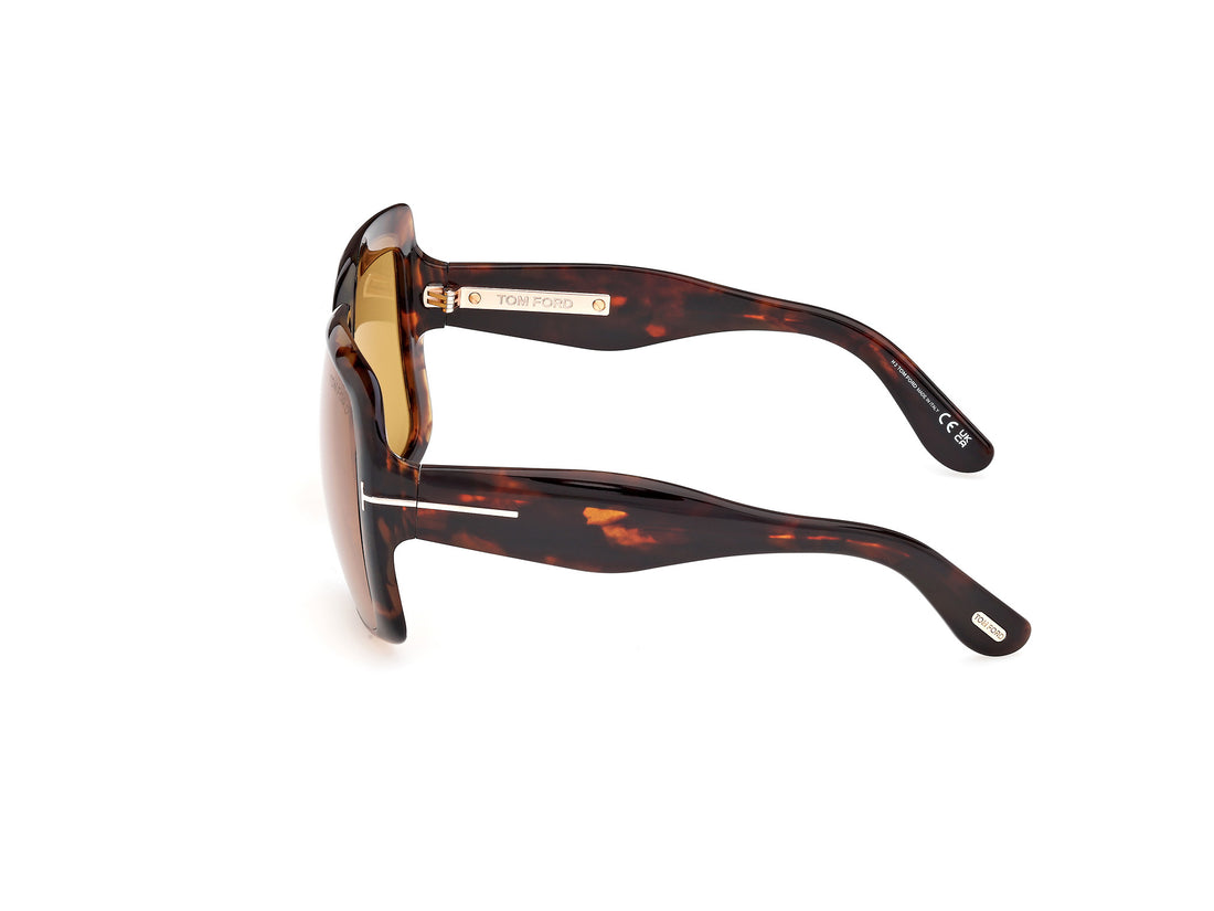 Sunčane naočale tom ford ft1194 aurora 52e havana square femenino veličina 55mm - Detaljni prikaz