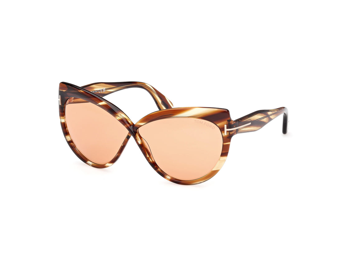Sunčane naočale tom ford ft1196 beatrice 53e havana butterfly femenino veličina 65mm - Glavni prikaz