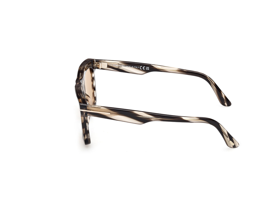 Gafas de sol tom ford ft1207 lelio 56e havana square masculino talla 52mm - Vista de detalle