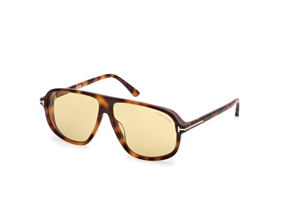 Sunglasses tom ford ft1208 guillaume 53e havana pilot masculino size 61mm - Main view