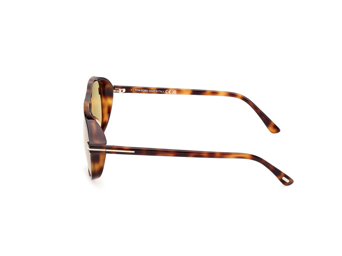 Sunglasses tom ford ft1208 guillaume 53e havana pilot masculino size 61mm - Detailed view