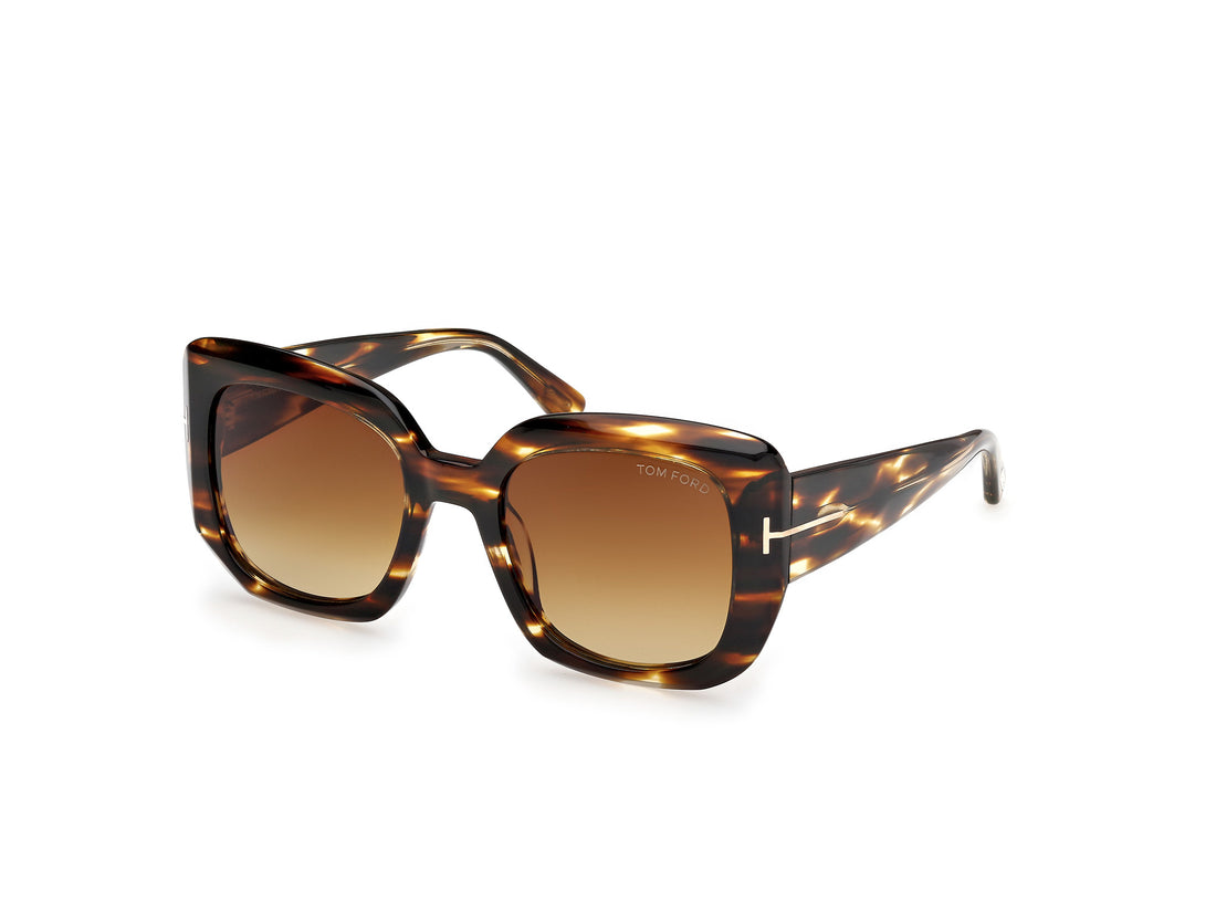 Sunčane naočale tom ford ft1220 carla-02 55f havana square femenino veličina 52mm - Glavni prikaz