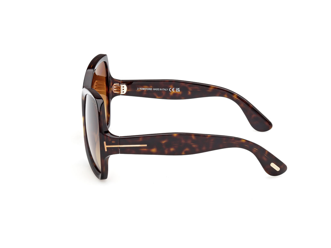 Occhiali da sole tom ford ft1222 jerry 52f havana butterfly femenino taglia 60mm - Vista dettagliata