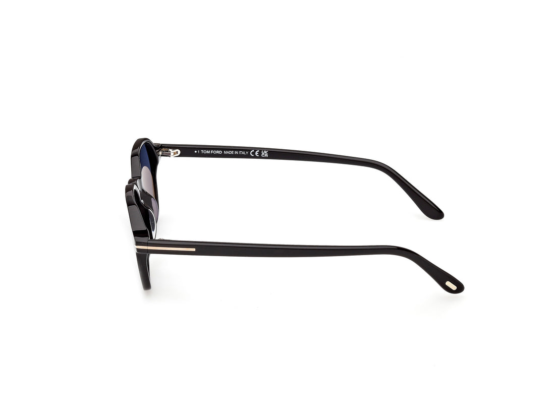 Occhiali da sole tom ford ft1301 joey-02 01v negro geometric masculino taglia 51mm - Vista dettagliata