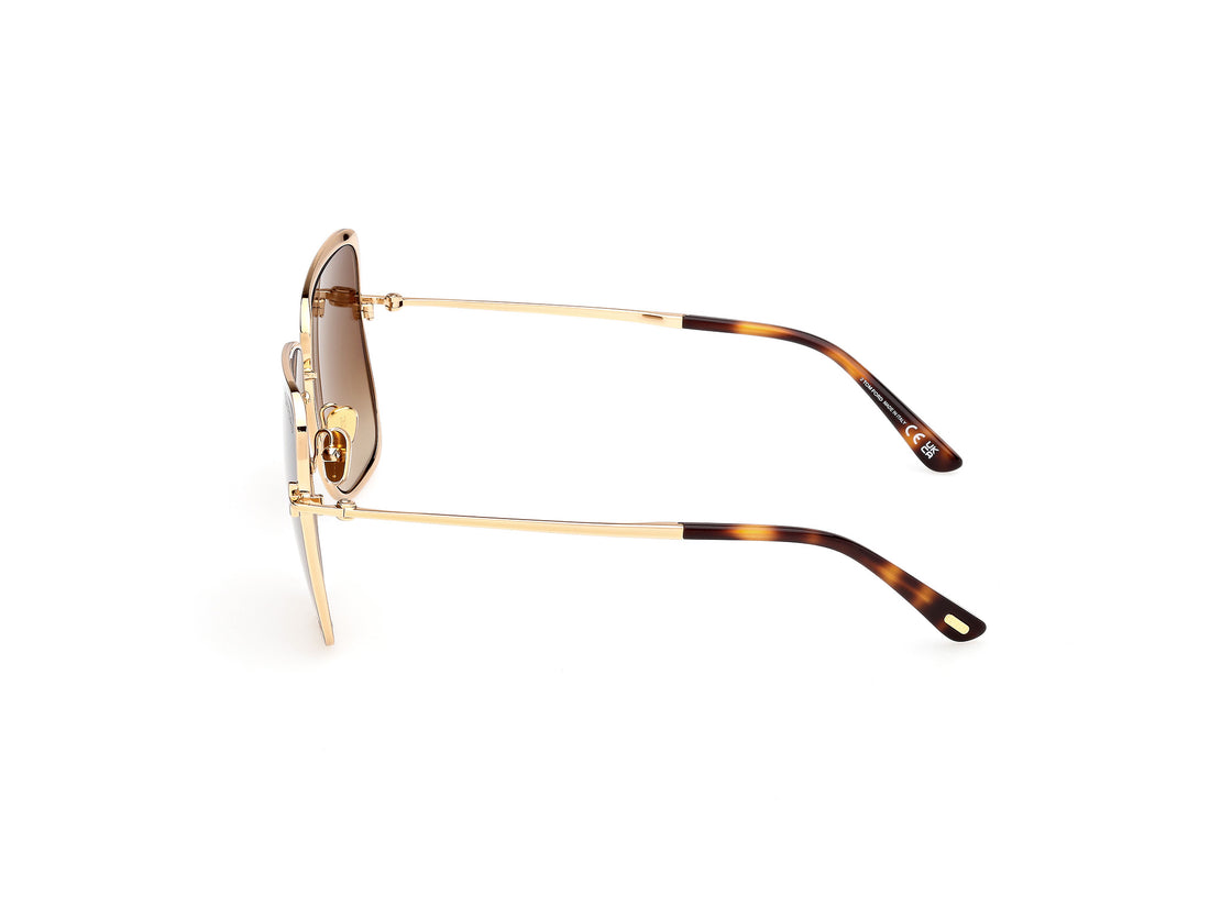 Sonnenbrillen tom ford ft1319 tara-02 30f dorado geometric femenino größe 57mm - Detailansicht