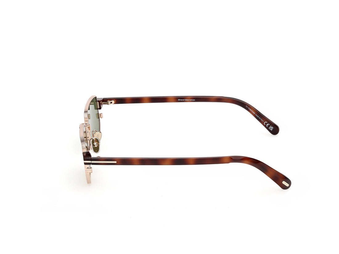 Gafas de sol tom ford ft1360 liam-02 28n dorado rectangular masculino talla 51mm - Vista de detalle