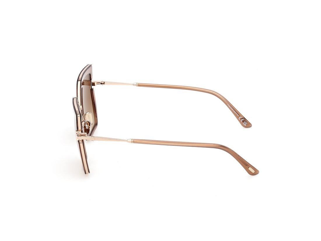 Sonnenbrillen tom ford ft1418 quinn-02 45f marron square femenino größe 54mm - Detailansicht