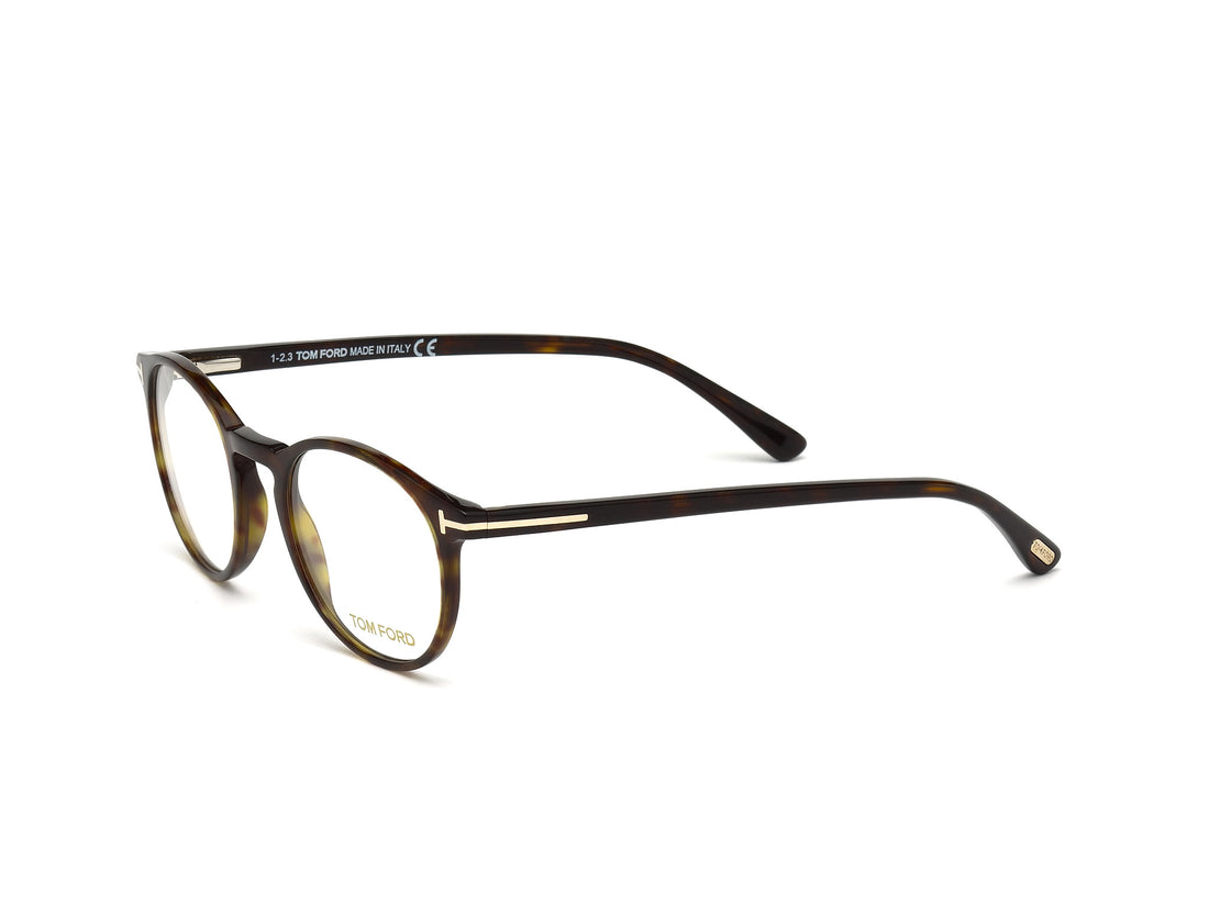 Occhiali da vista tom ford ft5294 052 havana round masculino taglia 50mm - Vista dettagliata