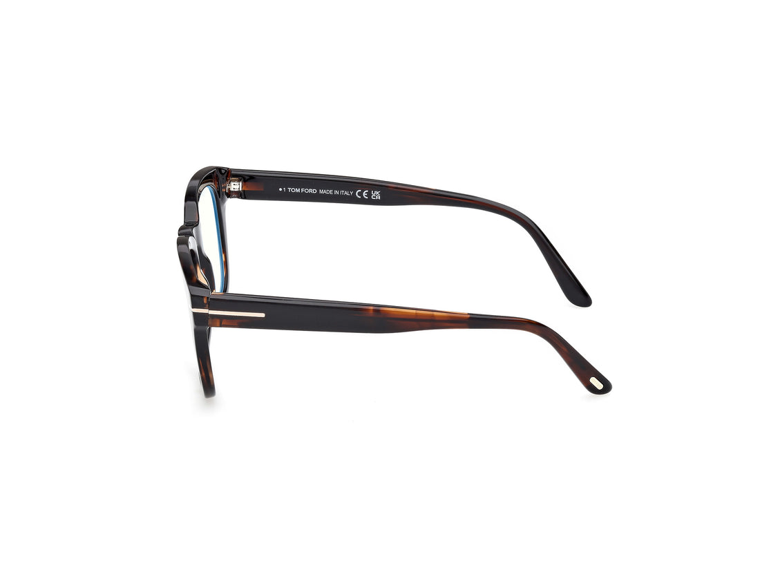 Gafas graduadas tom ford ft5542-b 55a havana round masculino talla 50mm - Vista de detalle