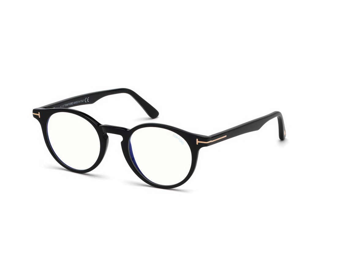 Brillen tom ford ft5557-b 001 negro round unisex größe 48mm - Hauptansicht