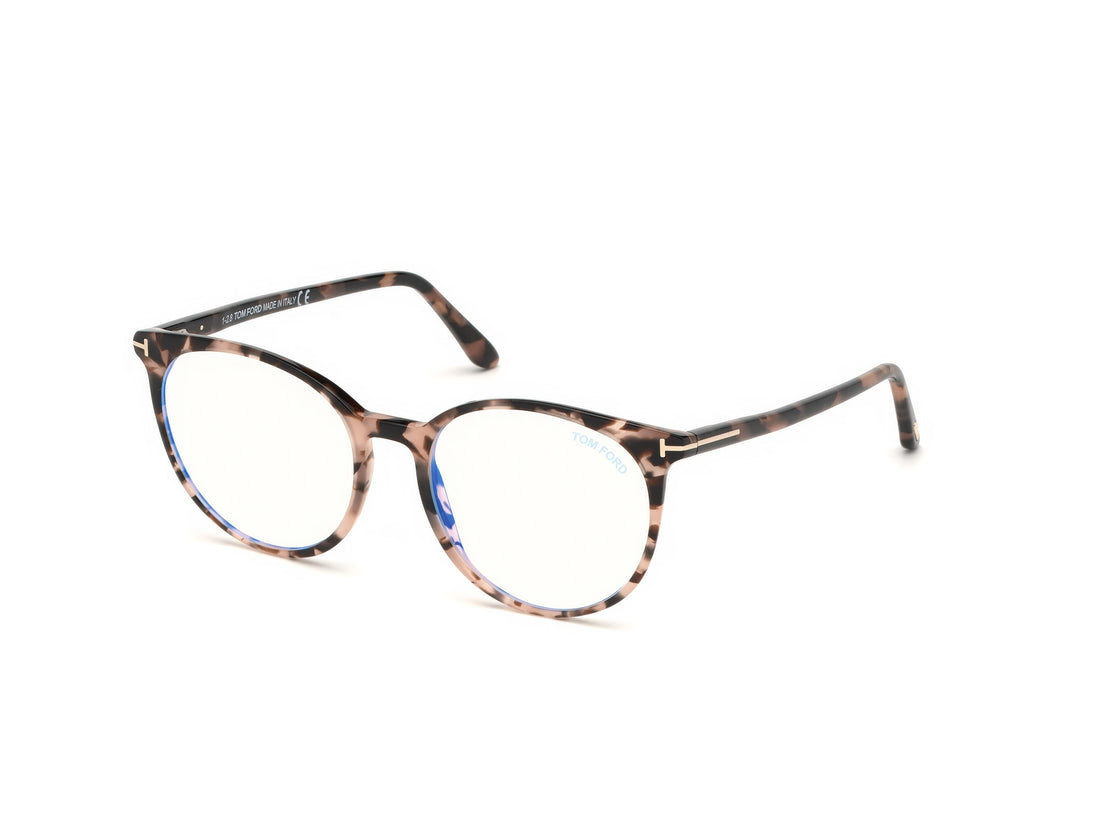 Brillen tom ford ft5575-b 054 havana round femenino größe 51mm - Hauptansicht