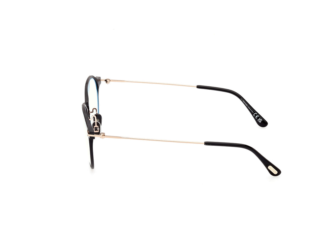 Lunettes de vue tom ford ft5866-b 002 negro round masculino taille 52mm - Vue détaillée