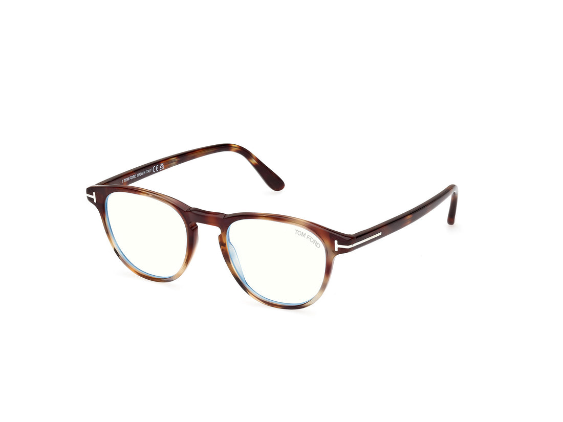 Prescription glasses tom ford ft5899-b 055 havana round masculino size 48mm - Main view