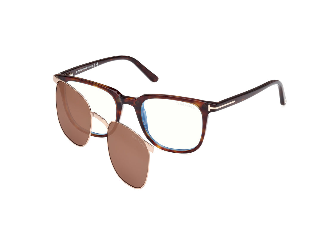 Prescription glasses tom ford ft5916-b 052 havana square masculino size 50mm - Main view