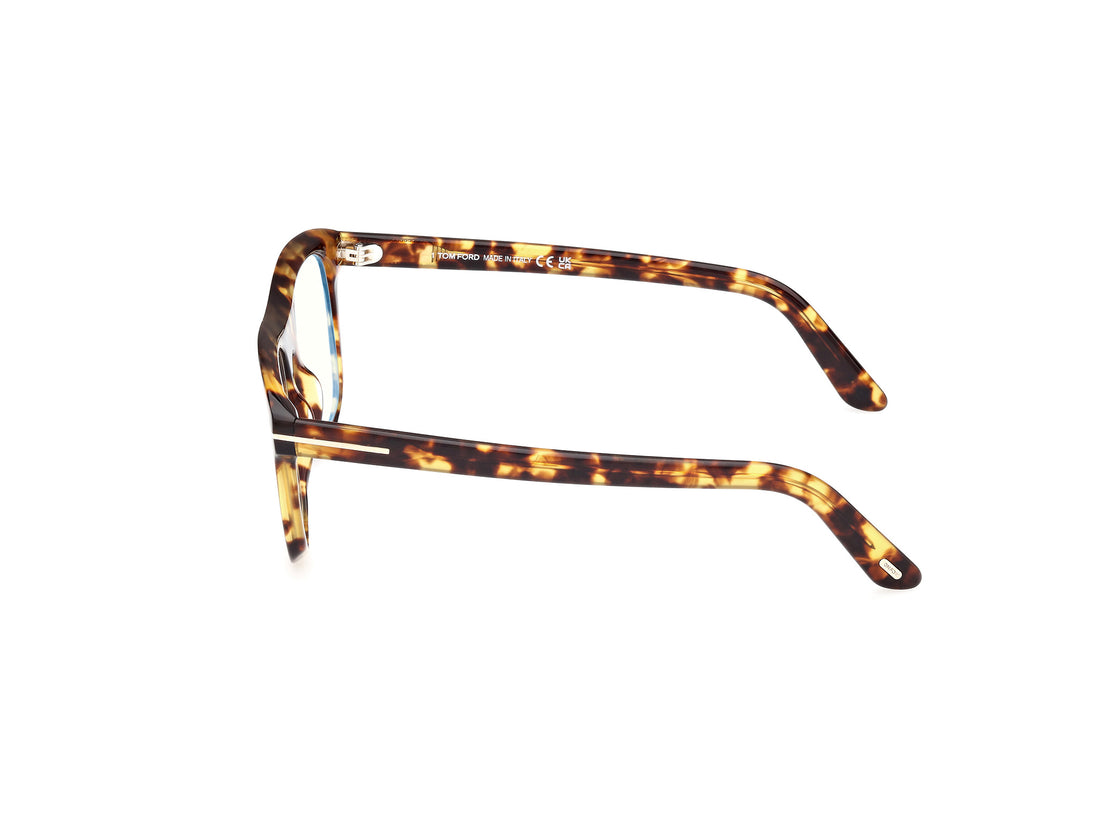 Prescription glasses tom ford ft5939-b 053 havana square masculino size 52mm - Detailed view