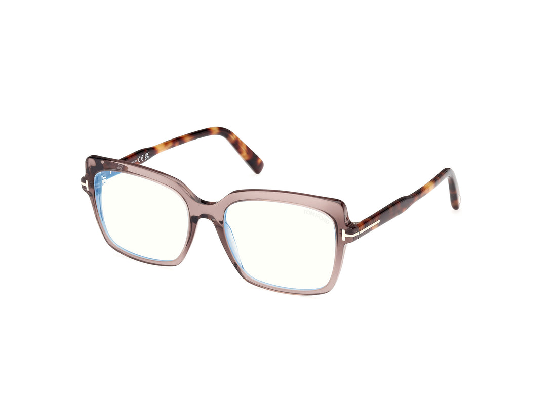 Prescription glasses tom ford ft5947-b 048 marron butterfly femenino size 54mm - Main view