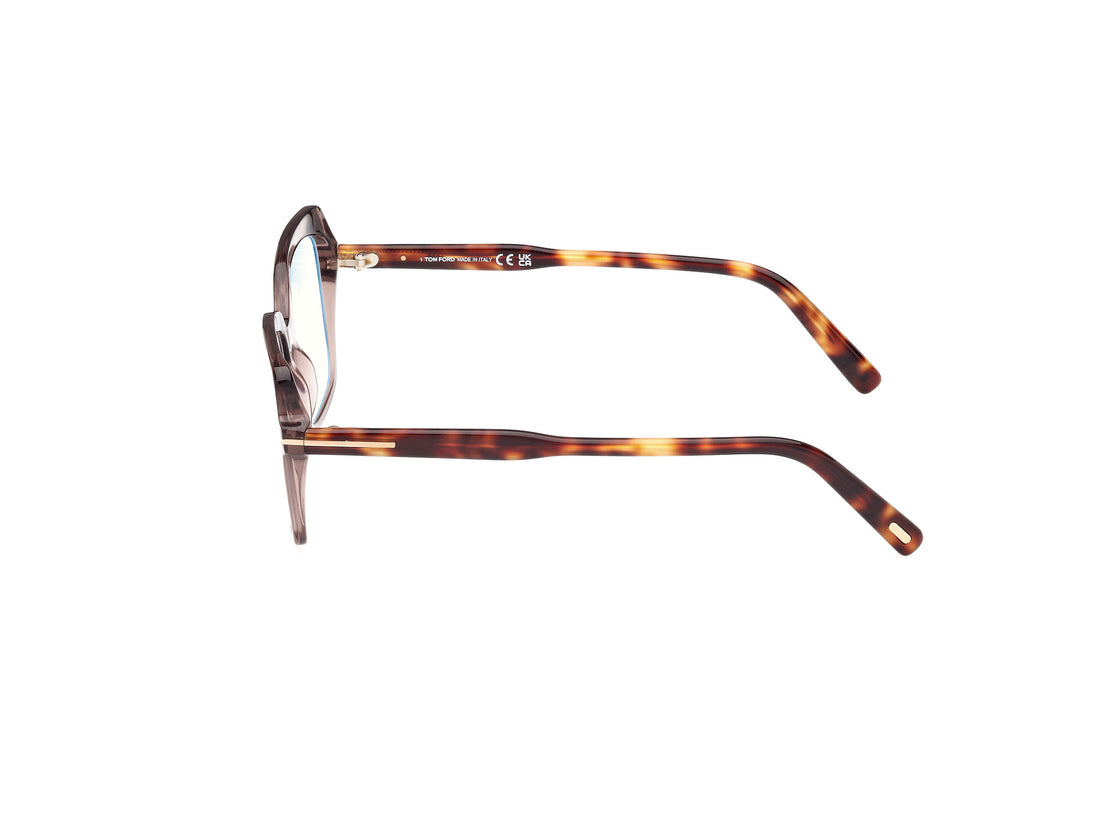 Prescription glasses tom ford ft5947-b 048 marron butterfly femenino size 54mm - Detailed view
