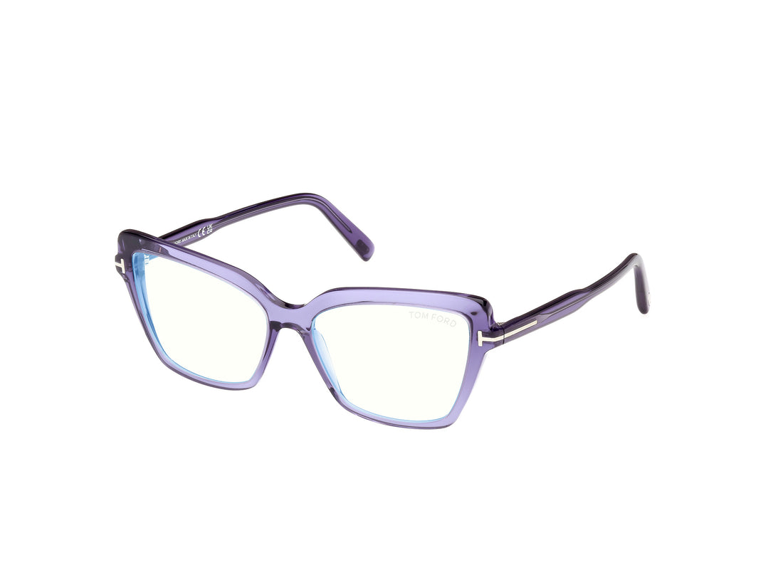 Prescription glasses tom ford ft5948-b 081 morado cat eye femenino size 55mm - Main view