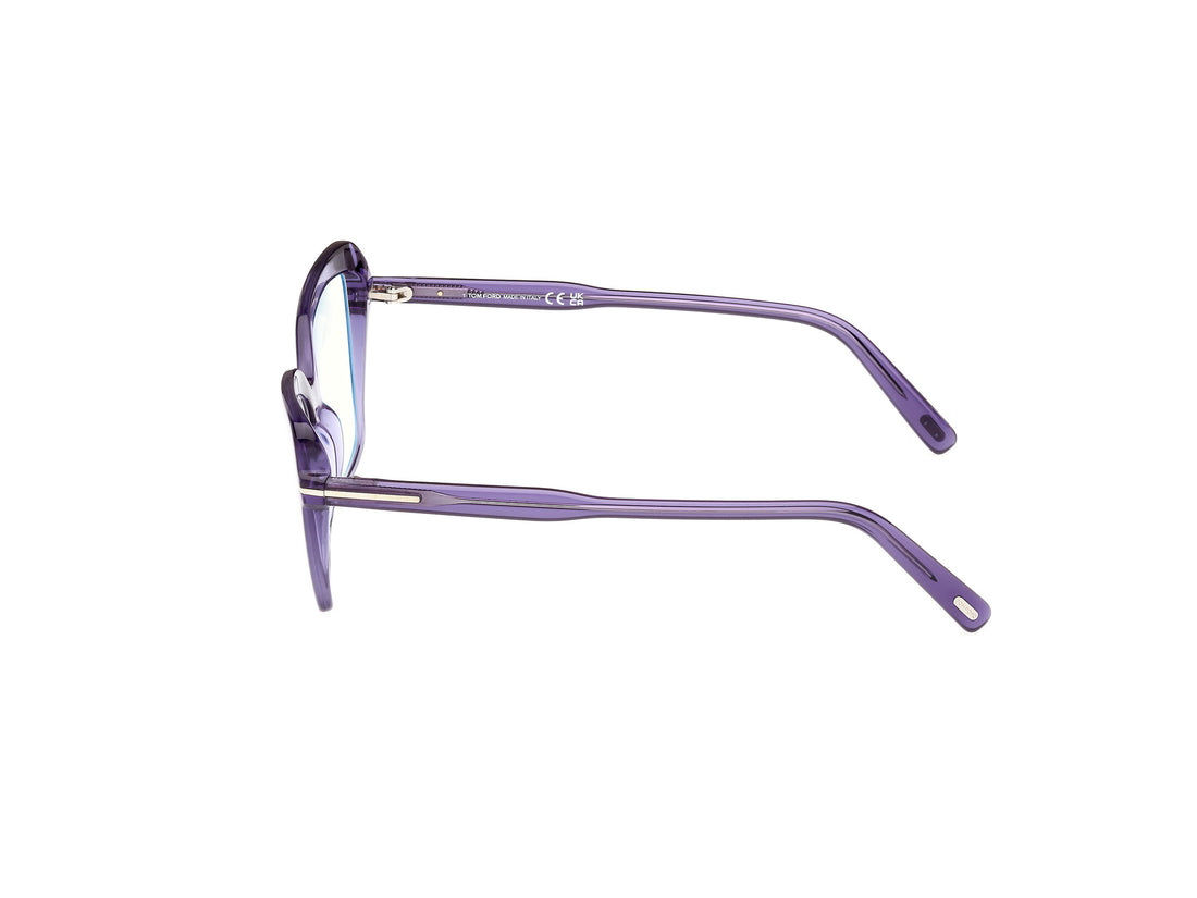 Prescription glasses tom ford ft5948-b 081 morado cat eye femenino size 55mm - Detailed view