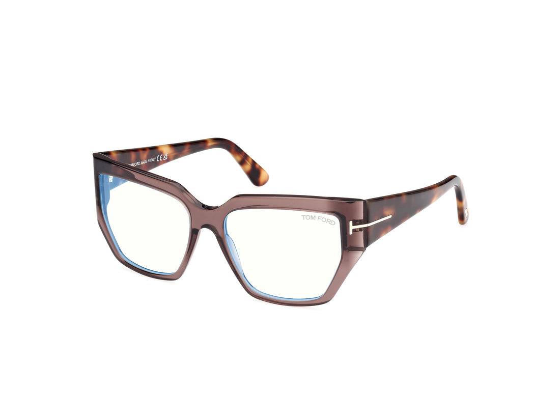 Prescription glasses tom ford ft5951-b 048 marron square femenino size 54mm - Main view