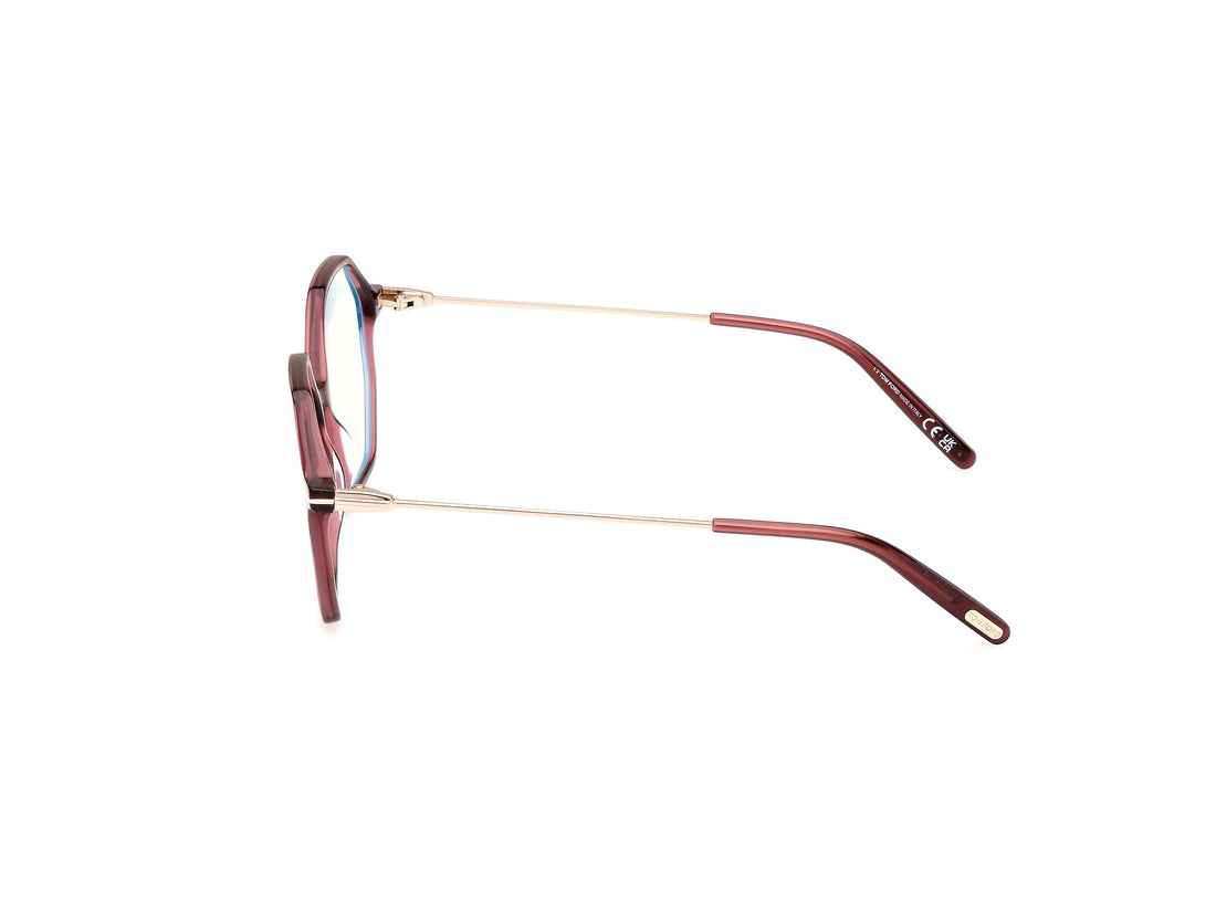 Prescription glasses tom ford ft5952-b 069 burdeos geometric femenino size 54mm - Detailed view