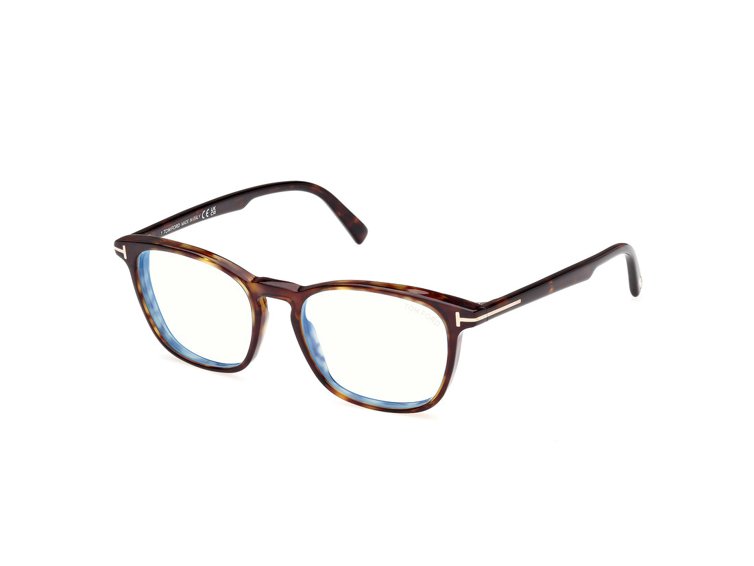 Prescription glasses tom ford ft5960-b 052 havana square masculino size 52mm - Main view