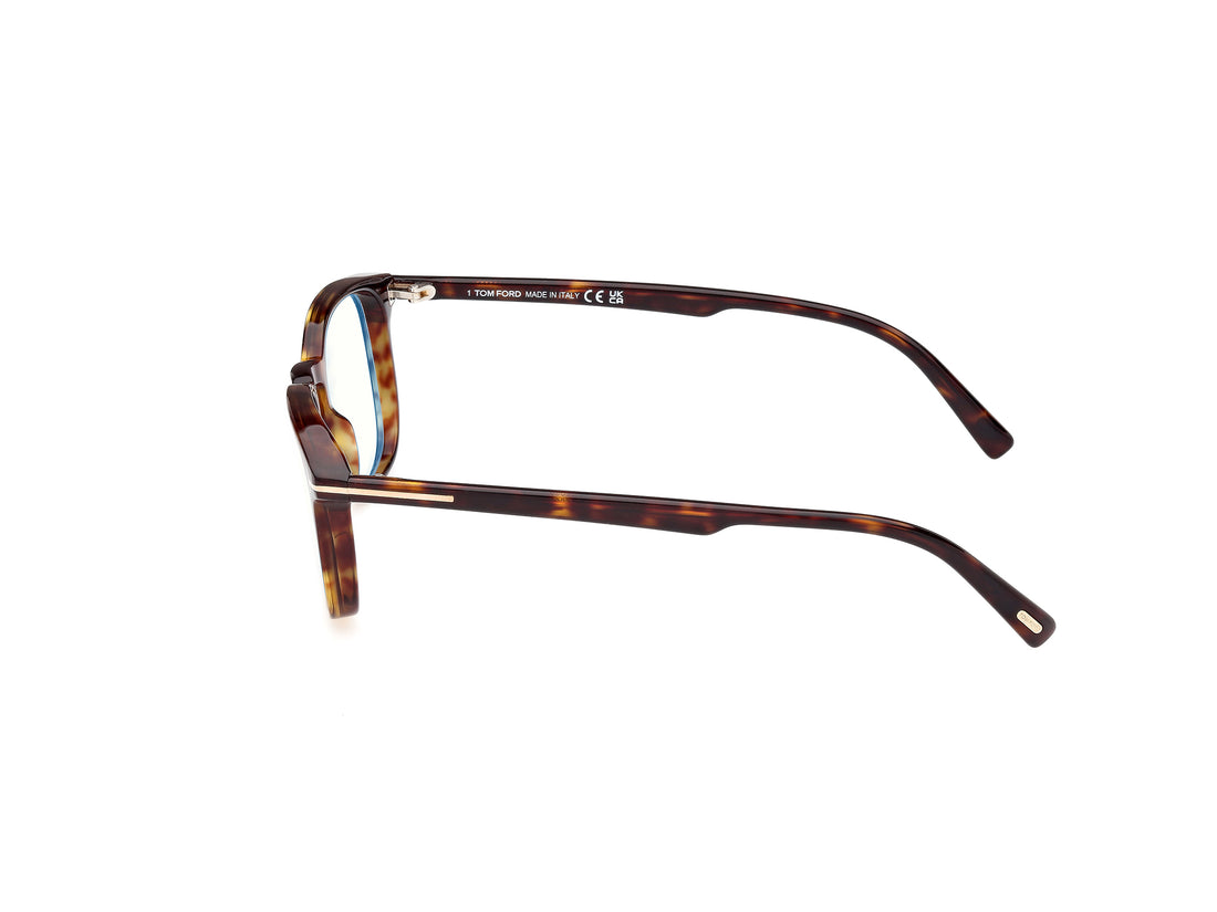 Prescription glasses tom ford ft5960-b 052 havana square masculino size 52mm - Detailed view