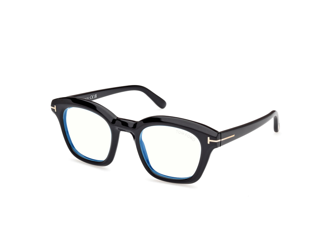 Prescription glasses tom ford ft5961-b 001 negro square masculino size 49mm - Main view