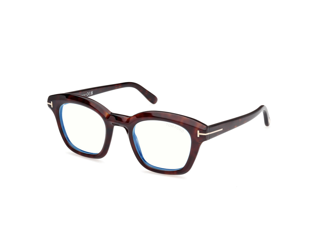 Prescription glasses tom ford ft5961-b 052 havana square masculino size 49mm - Main view