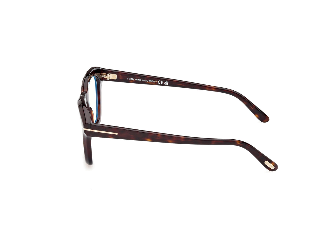Prescription glasses tom ford ft5961-b 052 havana square masculino size 49mm - Detailed view