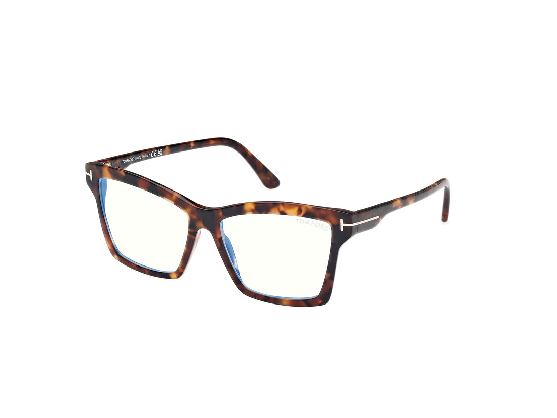 Prescription glasses tom ford ft5964-b 052 havana square femenino size 54mm - Main view