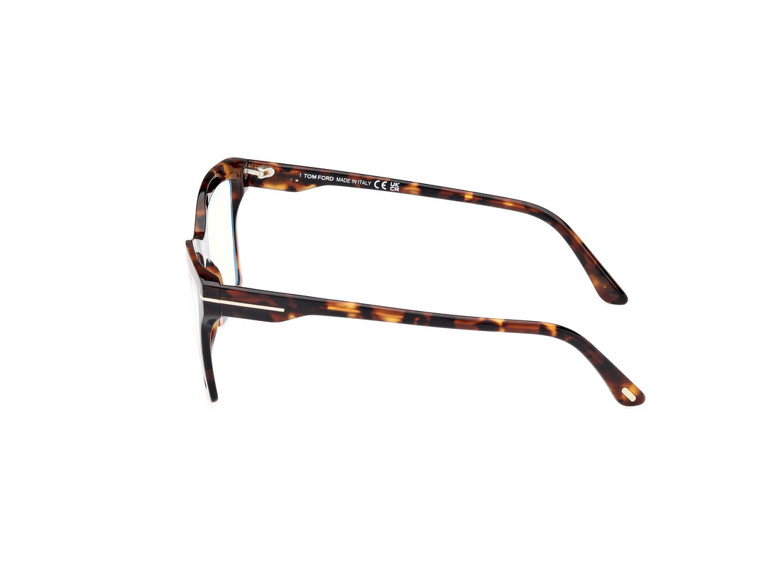 Prescription glasses tom ford ft5964-b 052 havana square femenino size 54mm - Detailed view