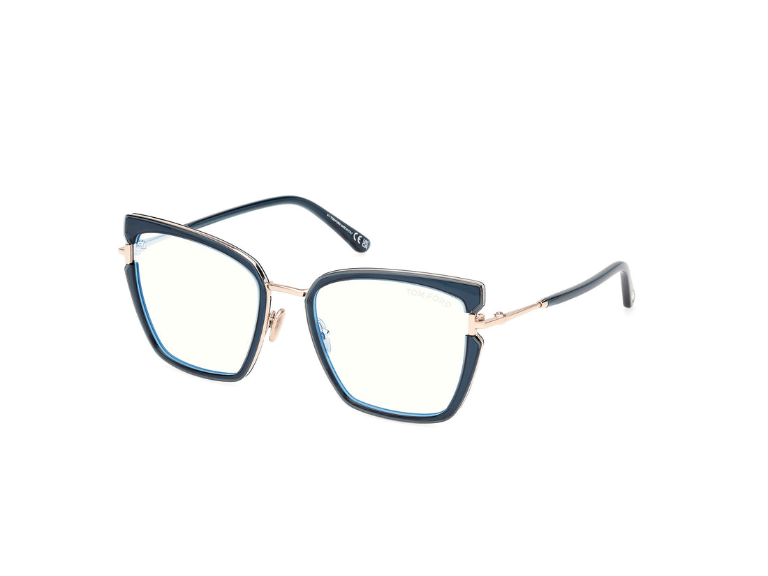 Prescription glasses tom ford ft5984-b 092 azul butterfly femenino size 54mm - Main view