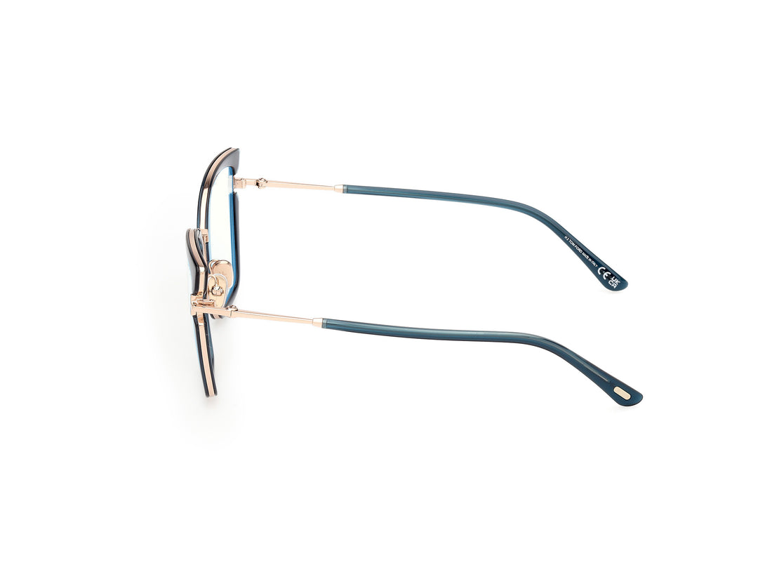 Prescription glasses tom ford ft5984-b 092 azul butterfly femenino size 54mm - Detailed view