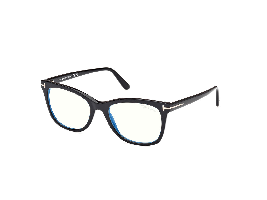 Prescription glasses tom ford ft5986-b 001 negro square unisex size 52mm - Main view