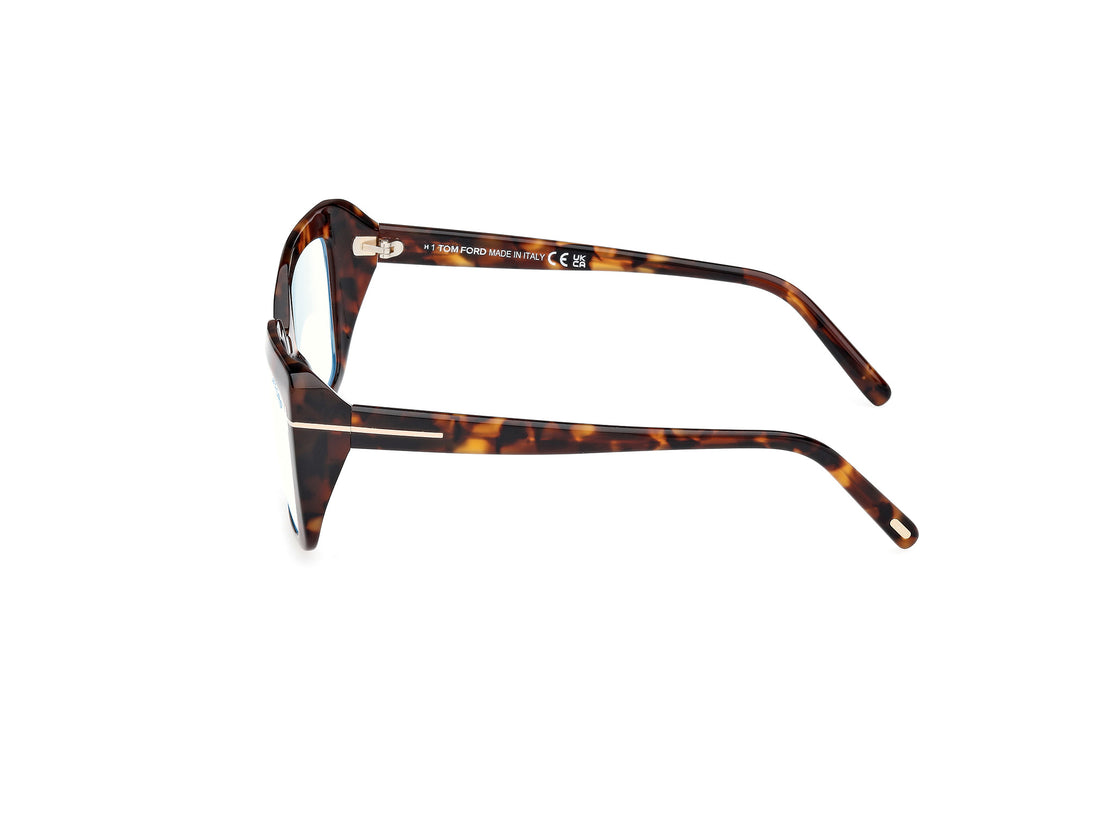 Prescription glasses tom ford ft5991-b 052 havana rectangular unisex size 55mm - Detailed view