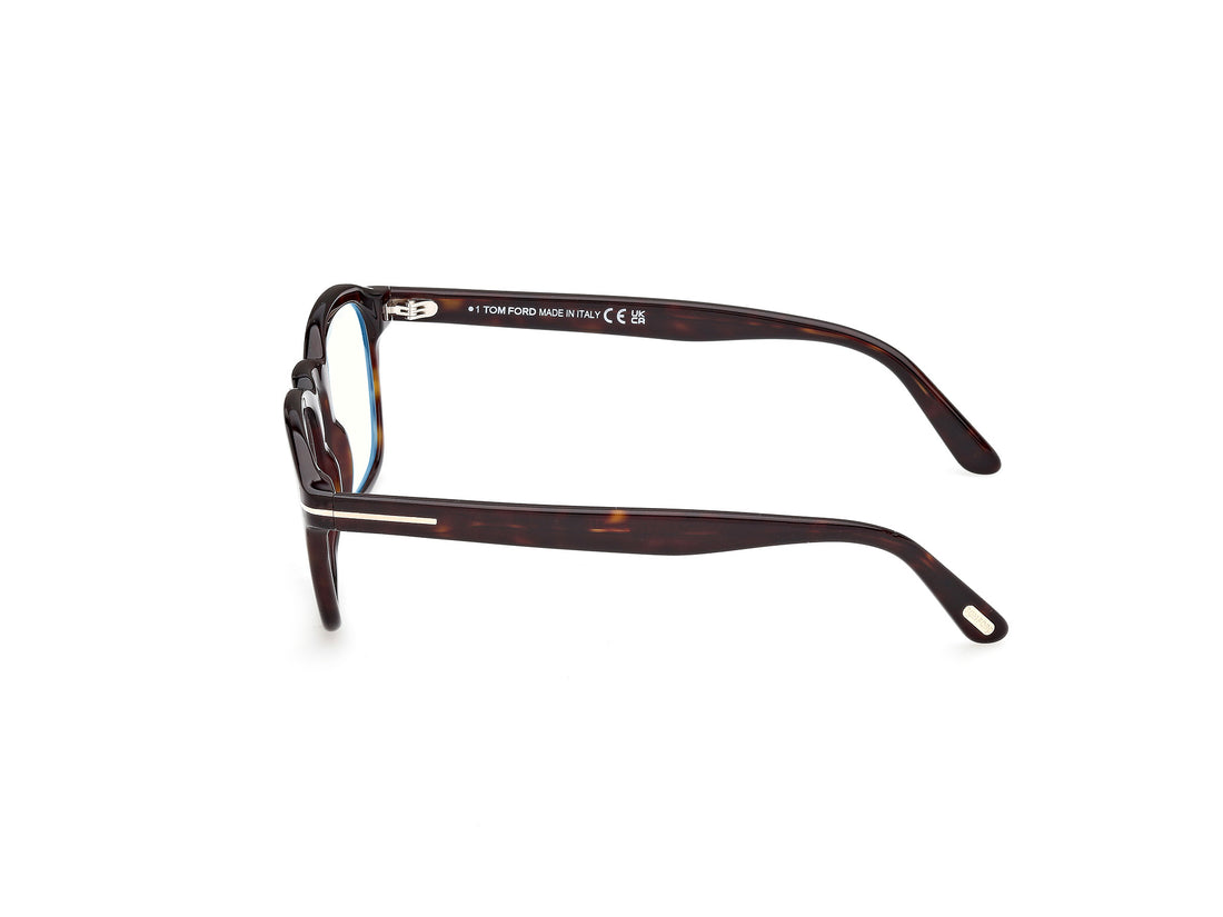 Prescription glasses tom ford ft6033-b 052 havana round masculino size 51mm - Detailed view