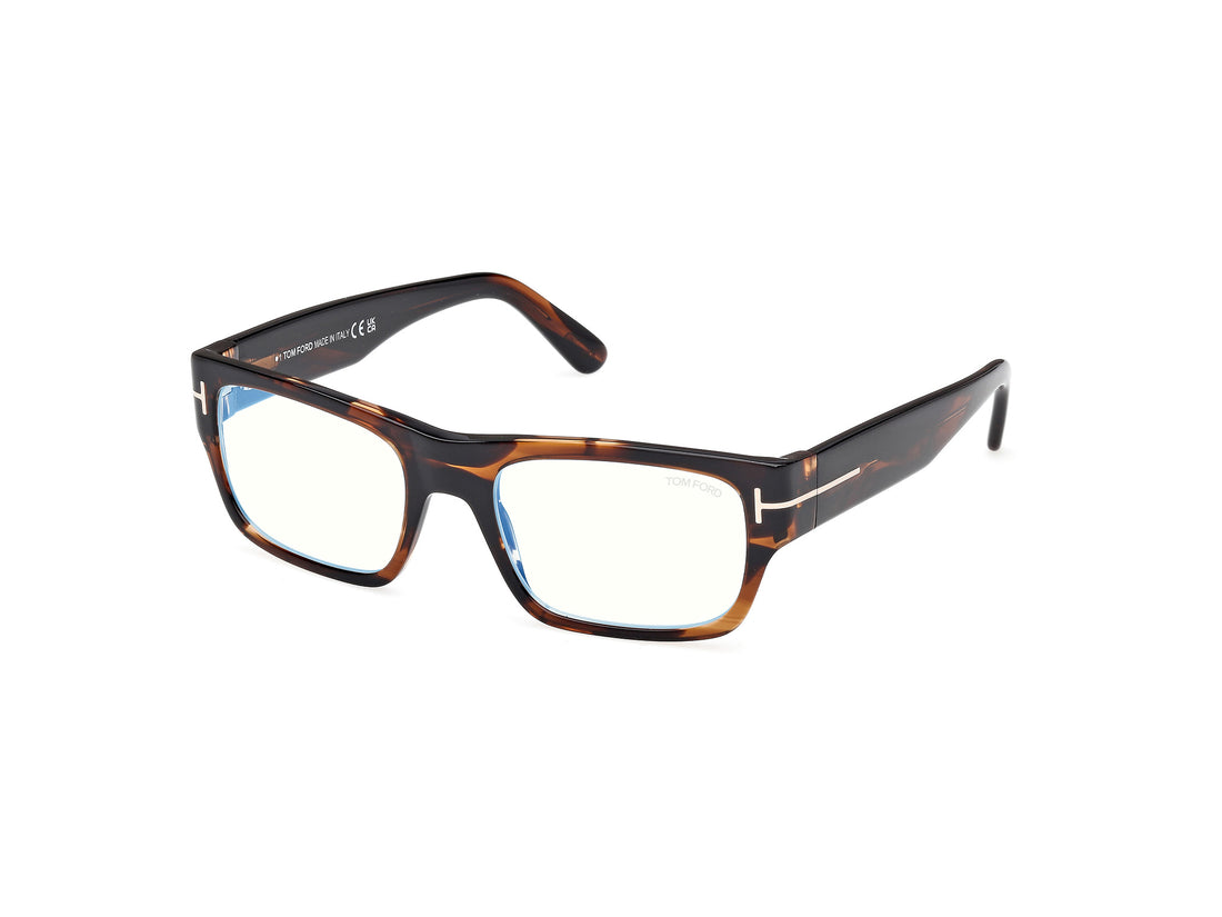 Prescription glasses tom ford ft6034-b 056 havana rectangular masculino size 54mm - Main view