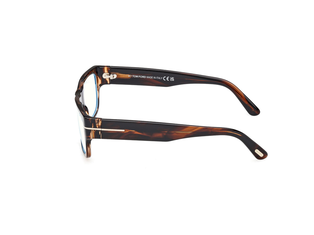 Prescription glasses tom ford ft6034-b 056 havana rectangular masculino size 54mm - Detailed view