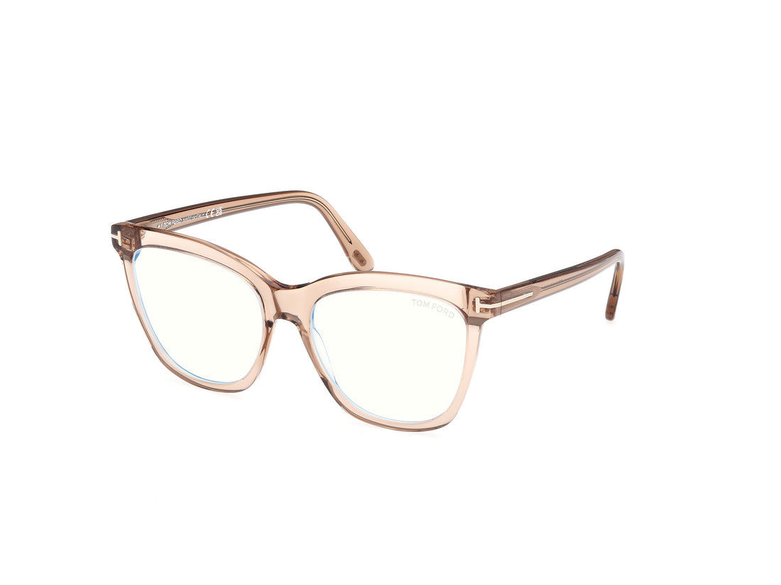 Prescription glasses tom ford ft6042-b 045 marron butterfly femenino size 54mm - Main view