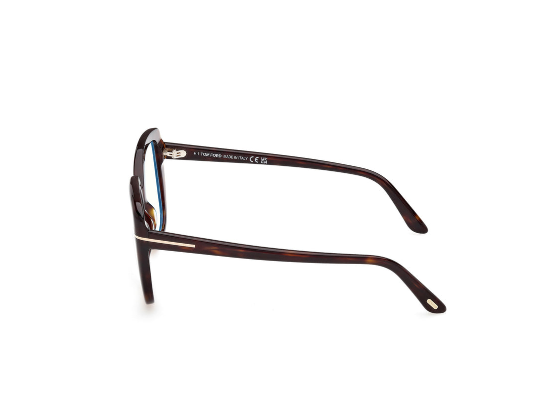 Prescription glasses tom ford ft6043-b 052 havana square femenino size 53mm - Detailed view