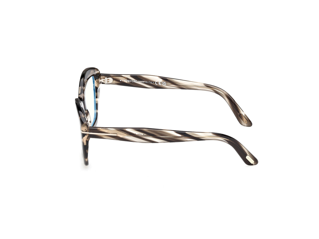 Prescription glasses tom ford ft6044-b 056 havana geometric femenino size 54mm - Detailed view