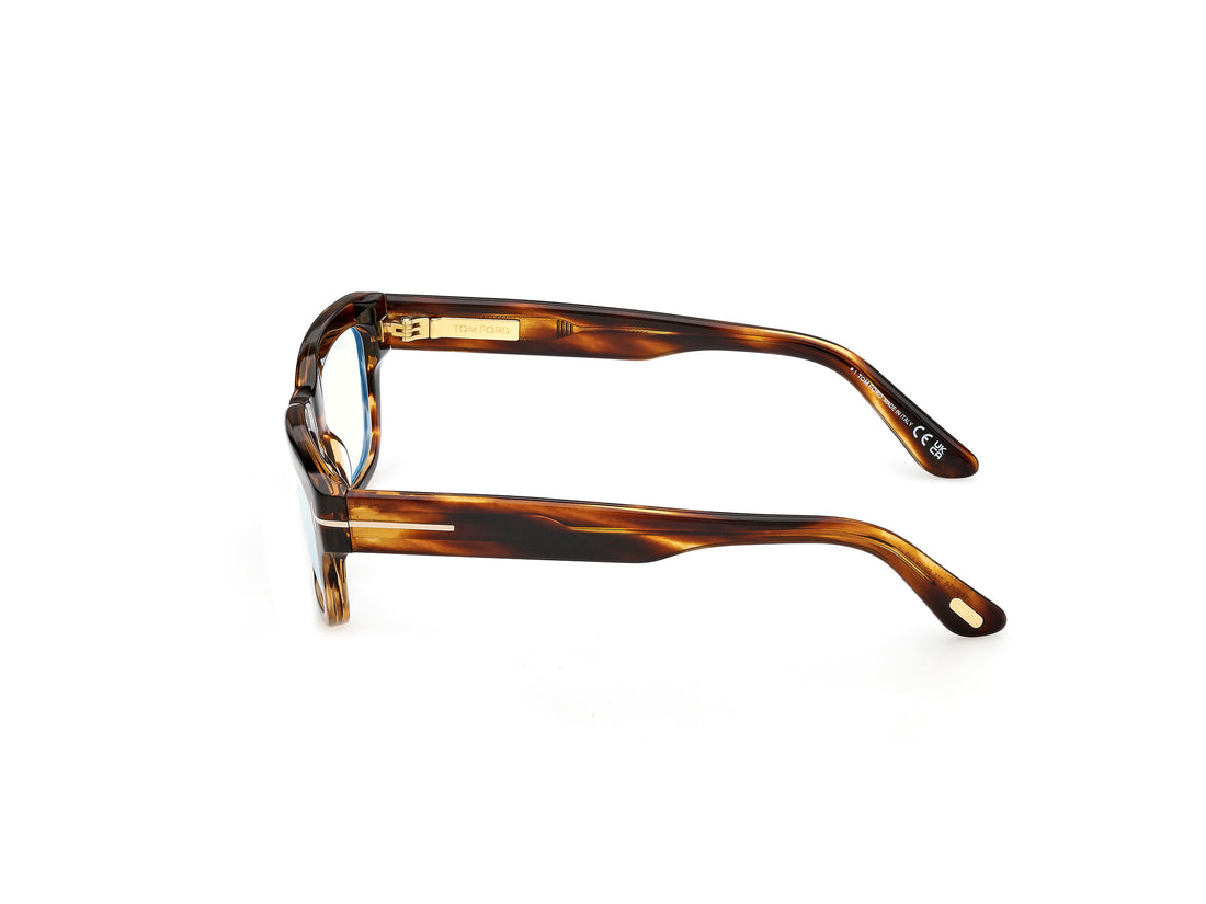 Gafas graduadas tom ford ft6045-b 055 havana rectangular femenino talla 52mm - Vista de detalle