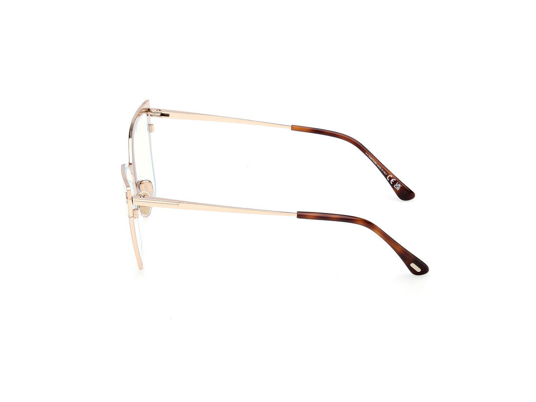 Prescription glasses tom ford ft6051-b 028 dorado butterfly femenino size 56mm - Detailed view